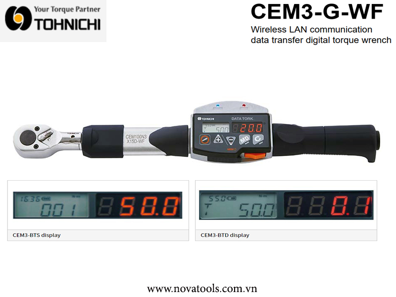 CẦN XIẾT LỰC ĐIỆN TỬ TOHNICHI CEM3-G-WF